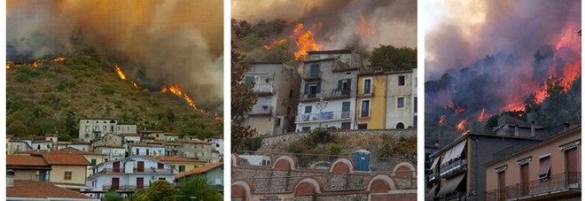 Inferno vicino Frosinone, incendio nel centro abitato: 40 famiglie evacuate