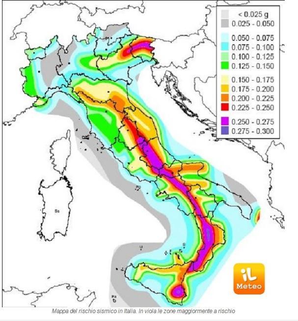 Terremoto. Italia: ecco le zone più a rischio