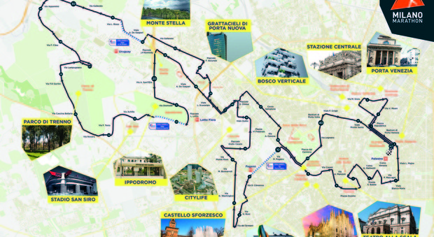 Domenica la Milano Marathon: ecco la mappa di strade chiuse e mezzi pubblici deviati