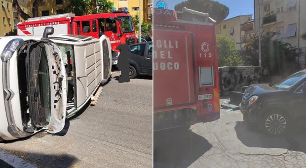Roma, incidente tra un'auto e un pulmino: otto feriti, gravi quattro anziani