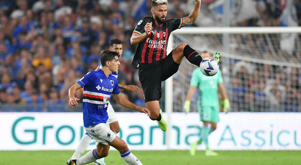 Sampdoria-Milan 1-2, le pagelle: Giroud decisivo, serata senza voglia di Leao