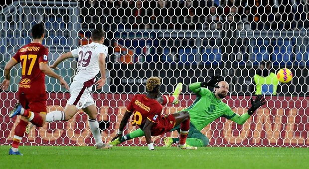 Roma, Abraham in gol: zona Champions vicina
