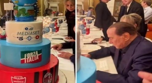 «Le quattro vite del presidente»: Silvio Berlusconi festeggia il compleanno con una torta speciale