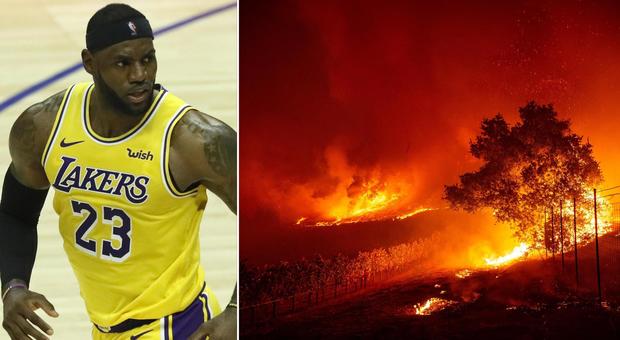California, anche LeBron James tra gli evacuati: «Questi incendi non sono uno scherzo»