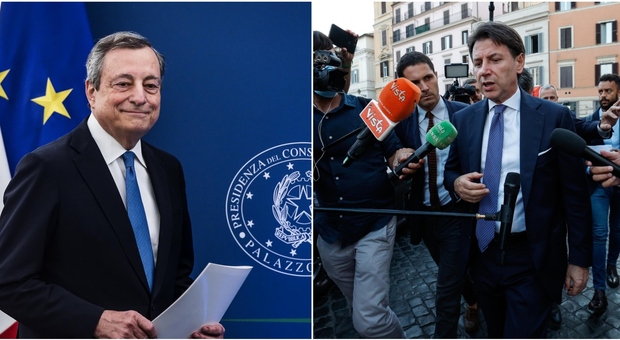 L'ultima mediazione: telefonata tra Draghi e Conte Dal Pd alla Lega: «Senza fiducia si va al voto»