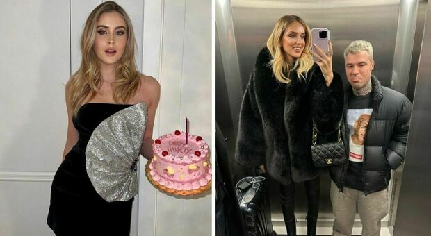 Valentina Ferragni, look sparkling (di cristalli) per la festa dei 30 anni. Selfie dei Ferragnez in ascensore: «Mamma...»