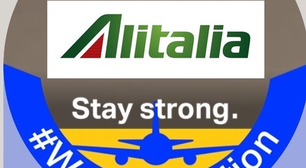 «Stay strong», gli assistenti di volo Alitalia scelgono il motivo #WeAreAviation sui profili Facebook