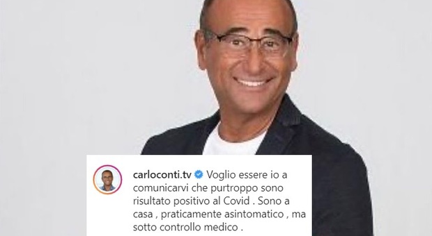 Carlo Conti positivo al Coronavirus: «Sono a casa, praticamente asintomatico». Venerdì condurrà da casa