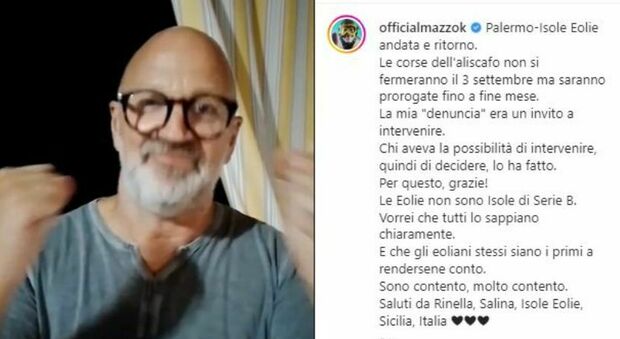 Marco Mazzocchi, dopo la denuncia social, esulta: «Le Eolie saranno raggiungibili da Palermo per tutto settembre»