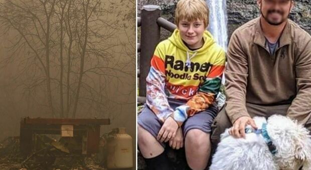 Incendi negli Usa, 12enne trovato morto carbonizzato abbracciato al suo cane
