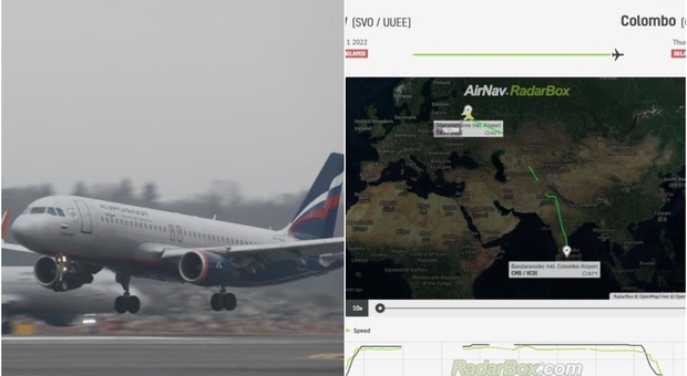 Aereo russo con 200 passeggeri a bordo fatto atterrare e sequestrato, tensione tra Mosca e Sri Lanka
