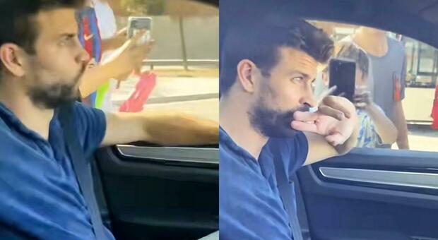 Piqué, dopo l'allenamento ascolta Shakira in auto: il video del fan diventa virale