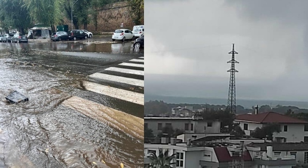 Maltempo a Roma, strade allagate a Monteverde L'allerta meteo continua nel Lazio anche oggi
