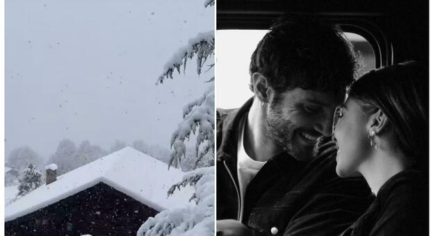 Belen e Stefano De Martino, fuga d'amore in montagna: una vacanza con i fiocchi... di neve