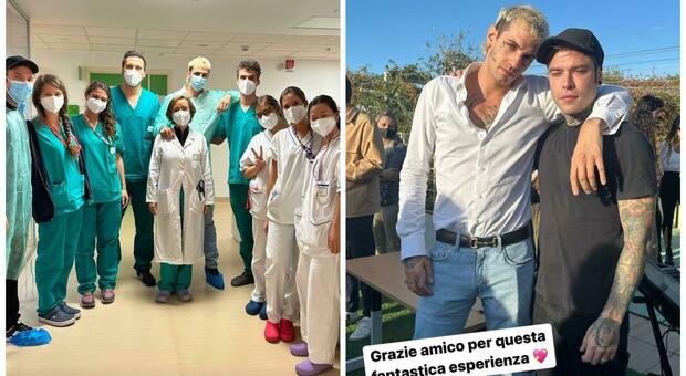 Fedez e Achille Lauro, la toccante visita ai bambini malati di cancro: «Vicini col cuore»