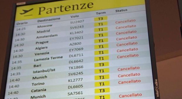 Sciopero dei controllori di volo: oggi Alitalia cancella 137 voli Ecco quali