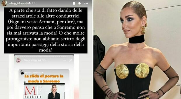 Chiara Ferragni e la moda a Sanremo, Selvaggia Lucarelli ironizza: «Dà delle stracciarole alle altre»