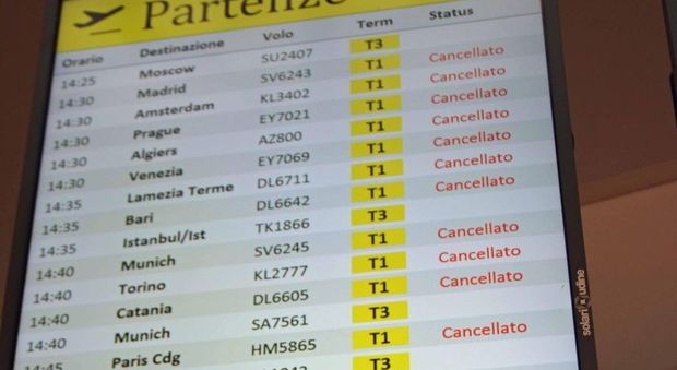 Oggi sciopero aereo, caos partenze: cancellati 95 voli Alitalia L'elenco delle tratte garantite e i rimborsi