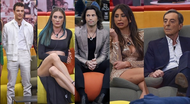 GF Vip, puntata del 6 febbraio: Nikita, Attilio, Antonino, Edoardo, Luca e Sarah in nomination. Nessuna eliminazione contro Sanremo