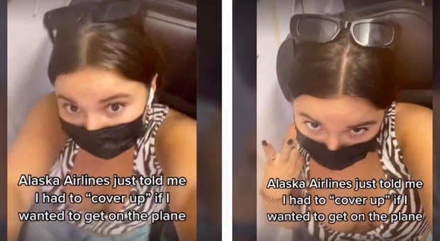 «Copriti il seno o scendi dal volo»: tiktoker accusa compagnia aerea