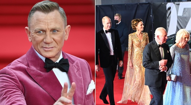 No Time to Die, alla prima del nuovo film di James Bond i reali rubano la scena a Daniel Craig
