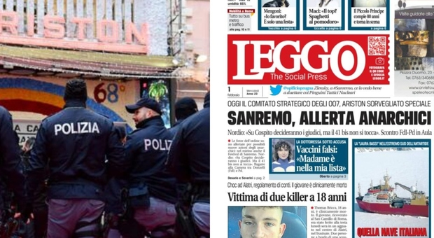 Sanremo 2023, allarme anarchici: il festival si blinda con 250 agenti per il timore di azioni
