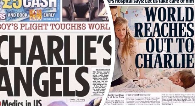 Charlie, sulle prime pagine dei tabloid britannici la corsa per salvarlo