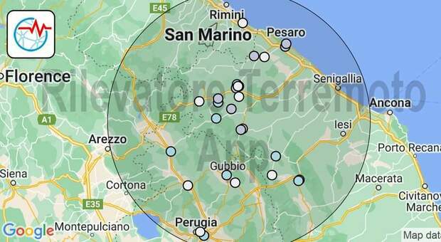 Terremoto 3.7 in provincia di Perugia, avvertito in gran parte dell'Umbria e in Toscana
