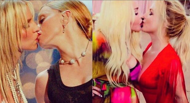 Britney Spears, al matrimonio bacio sulle labbra con Madonna come 19 anni fa