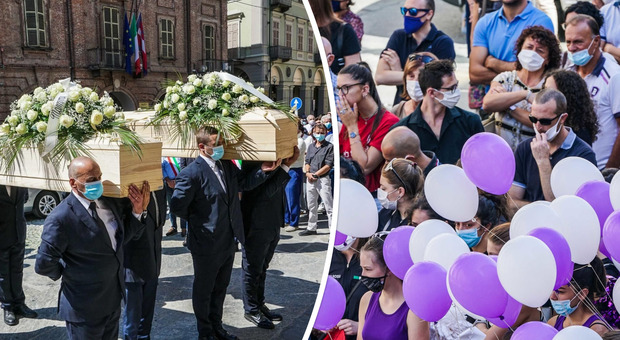 Incidente di Cuneo, i funerali dei ragazzi tra palloncini e cheerleaders: «Ora il cielo ha cinque stelle in più»