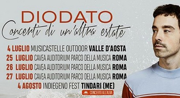 Diodato torna dal vivo con i "Concerti di un'altra estate": cinque appuntamenti in luoghi straordinari
