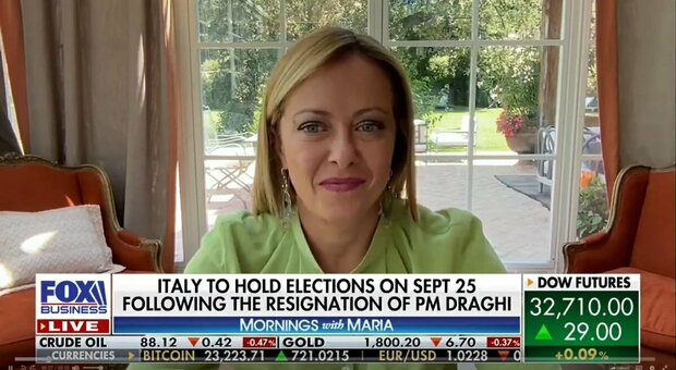 Meloni a Fox News: «Pronta a essere prima donna premier, un onore guidare l'Italia»