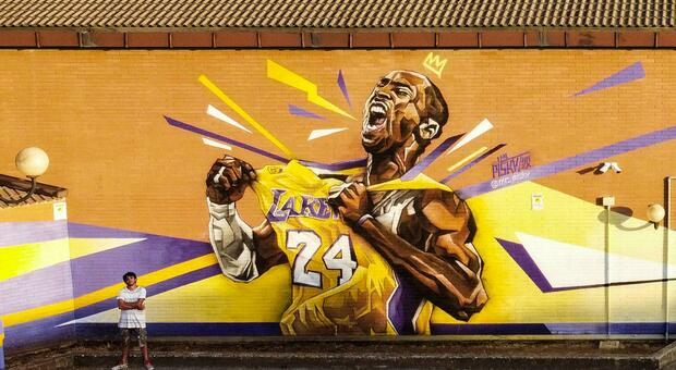 "Forever Kobe" a Spinaceto, ecco il murales da record di Piskv