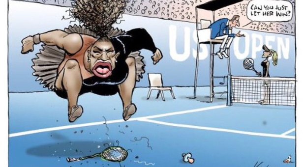 Serena Williams, bufera sulla vignetta. Anche JK Rawling: «Vergogna, è sessista e razzista»