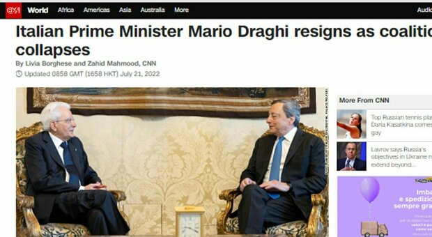 La notizia delle dimissioni sui media stranieri: «Perdita colossale per l'Italia»