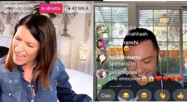 In 40 mila su Instagram per Tiziano Ferro e Laura Pausini che cantano “Non me lo so spiegare”