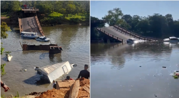 Brasile, ponte crolla mentre transitano le auto: almeno 3 morti, decine di feriti e dispersi