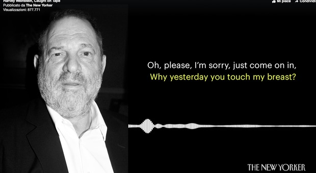 "Perché mi hai toccato il seno?": l'audio choc che incastra Weinstein