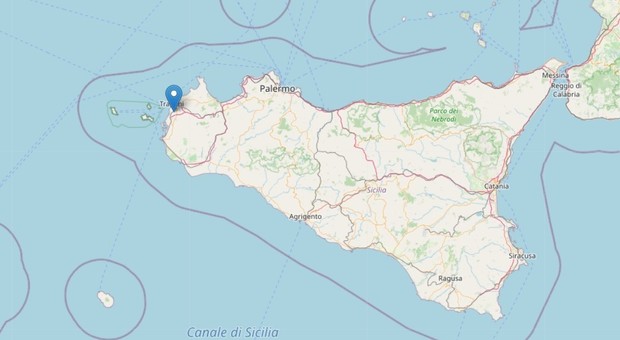 Terremoto in Sicilia: scossa 3.3 magnitudo fra Trapani e Marsala, forte boato e paura tra la popolazione