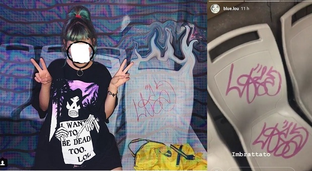 La figlia di una coppia di vip imbratta un autobus e posta la foto su Instagram. Ma la "firma" la inchioda
