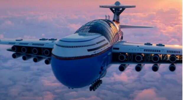 Sky Cruise, il 'Titanic dei cieli': ecco l'aereo hotel che non atterra mai