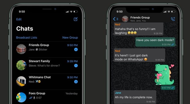 The dark side of WhatsApp, ora la chat ha lo sfondo scuro: come attivarlo su Android e iOS