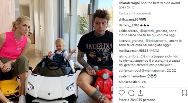 Chiara Ferragni, Leone riceve una mini-Lamborghini. E gli haters criticano