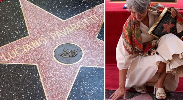Luciano Pavarotti nella Walk of Fame di Los Angeles. La figlia commossa: «Provo un senso di vertigine»