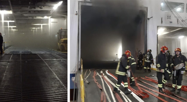 Paura a Palermo, traghetto Gnv in fiamme: l'incendio divampa da un tir nei garage