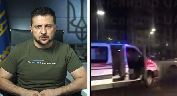 Zelensky, incidente d'auto a Kiev: «Si è scontrato con un veicolo privato»
