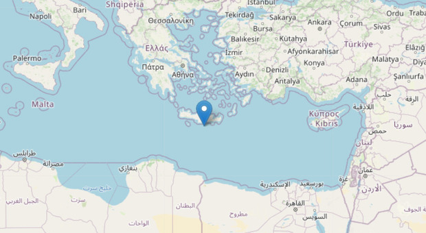 Terremoto a Creta di magnitudo 5.5. «Scossa avvertita anche in Puglia»