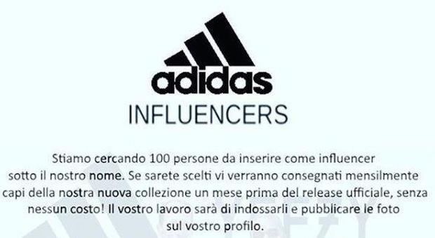 «Adidas cerca influencer, bastano 200 follower»: la bufala diventa ...