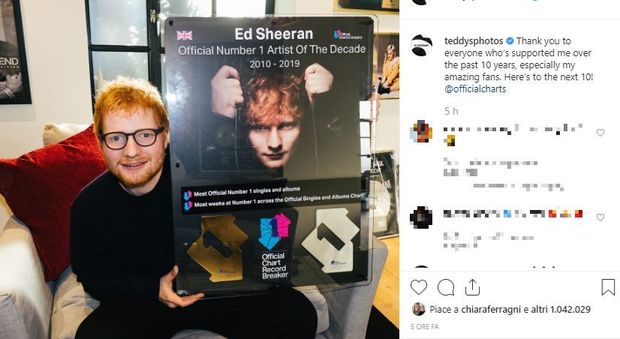 Ed Sheeran artista del decennio: ecco i numeri del ragazzo dei record