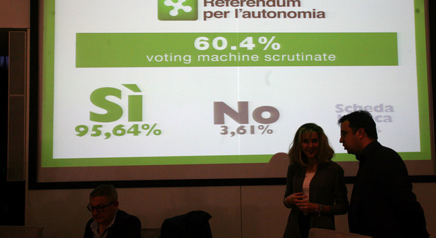 Referendum, boom in Veneto: trionfa il Sì, caos chiavette in Lombardia. Maroni: "Problemi tecnici"